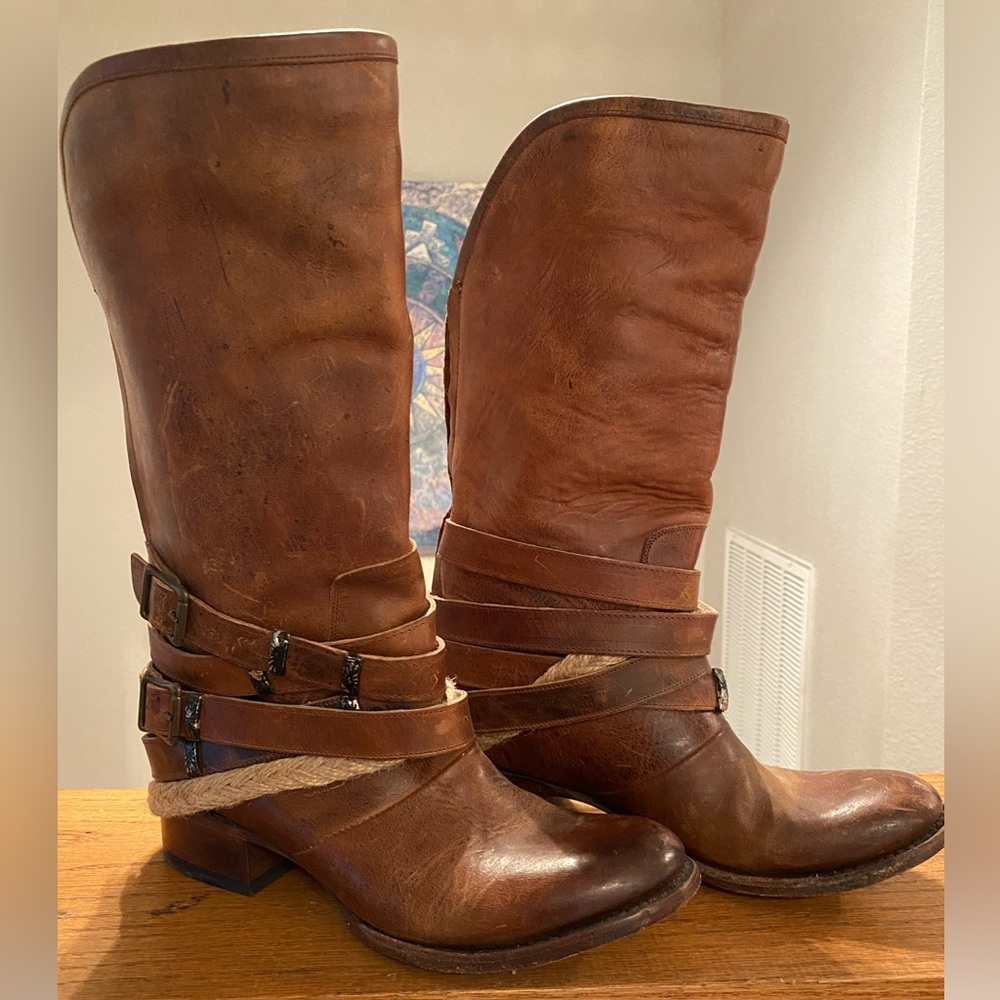 Freebird by Steven Tan Leather Heeled Boots